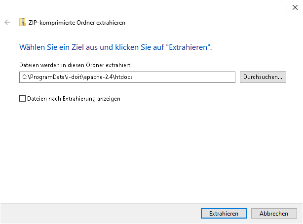 Entpacken
