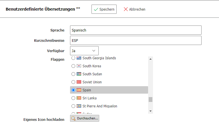 Erstellen einer Sprache