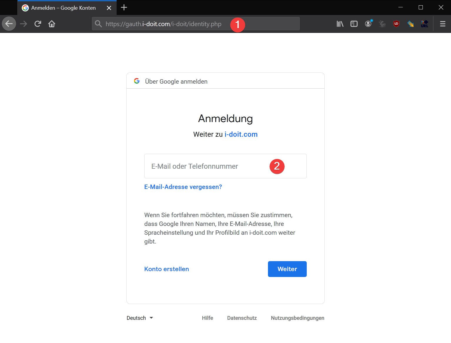 Google anmelden
