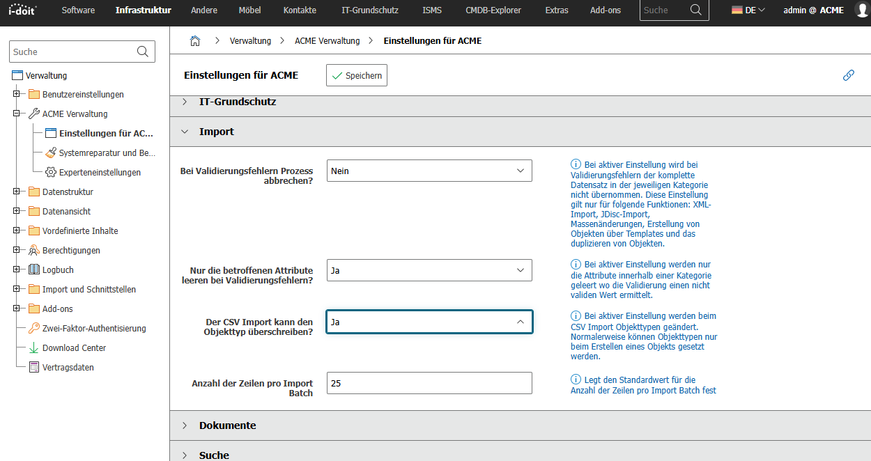 Überschreiben Option