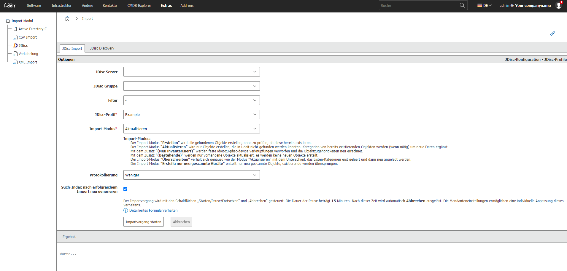 JDisc Import GUI