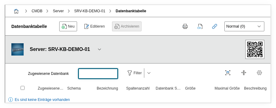 Datenbanktabellen