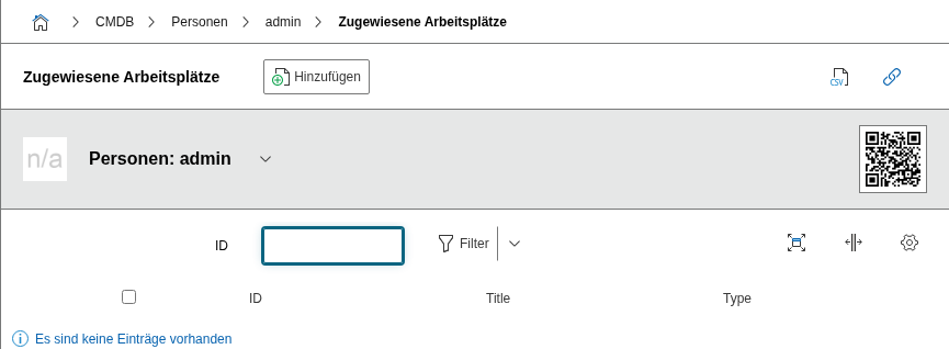 Zugewiesene Arbeitsplätze (Person)