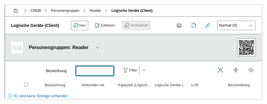 Zugewiesene Objekte (Personengruppe)