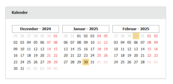 Kalender-Widget