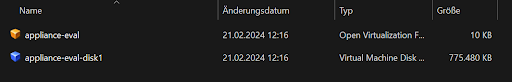 Files extracted