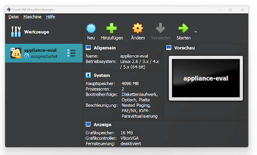 Appliance Start