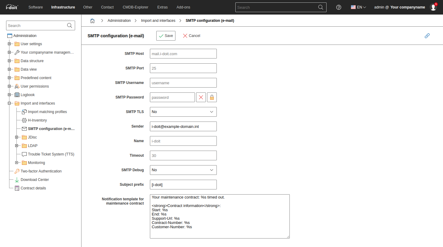 smtp-konfiguration