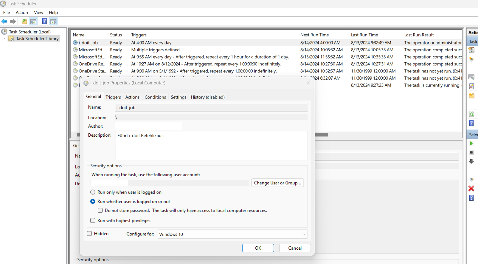 Edit properties
