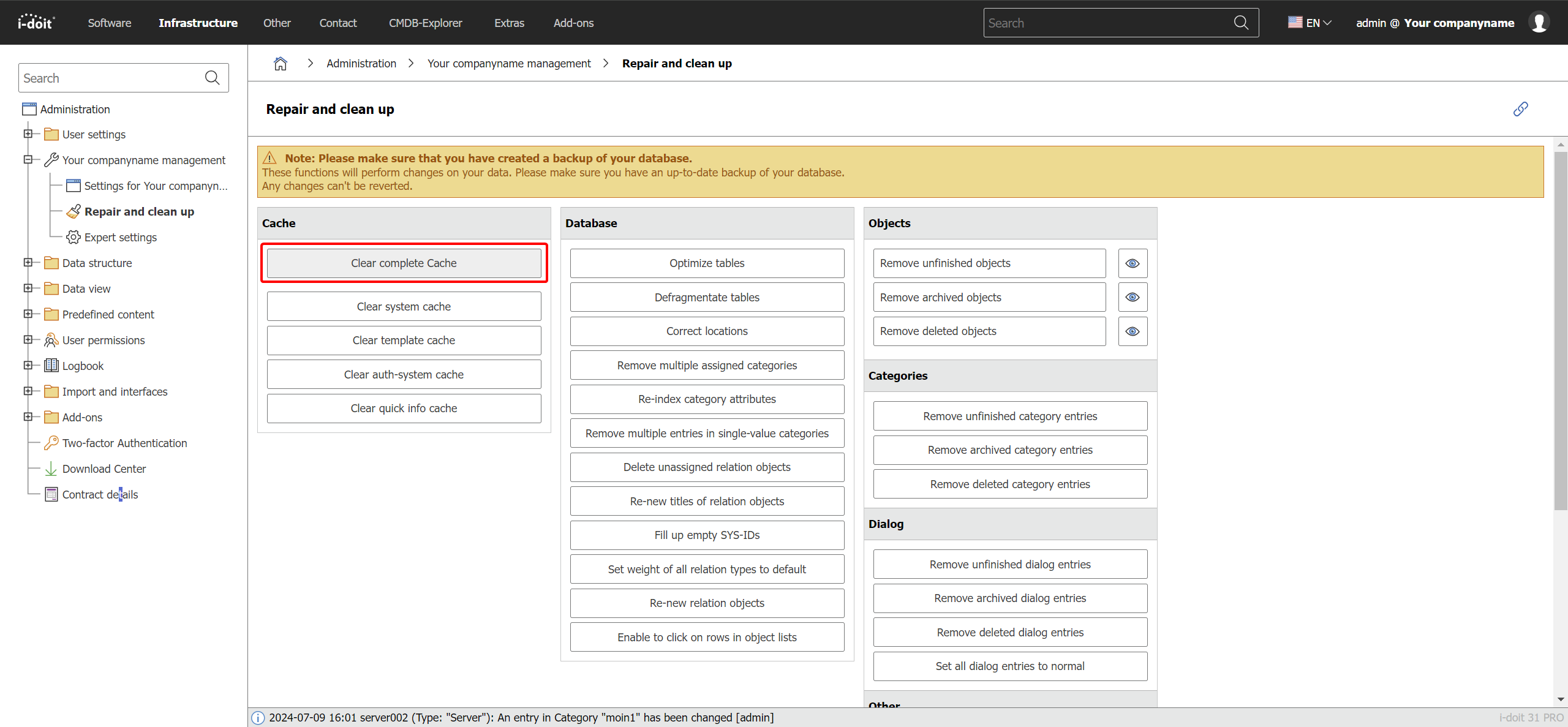 Renew Validation Cache