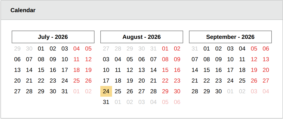 calendar