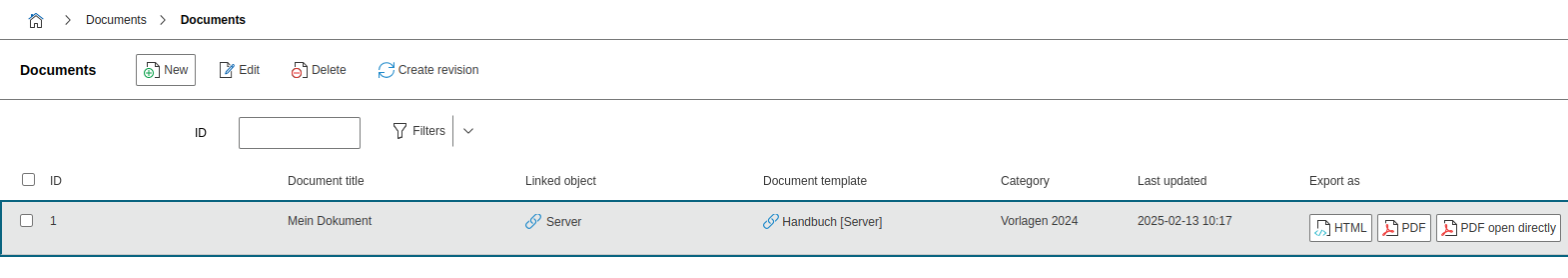 Create documents in the add-on