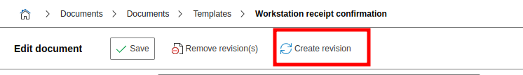 Create revisions from the list