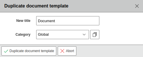 Duplicate Document Templates