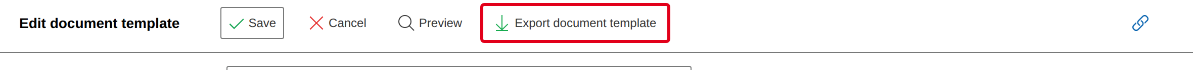 Export document template
