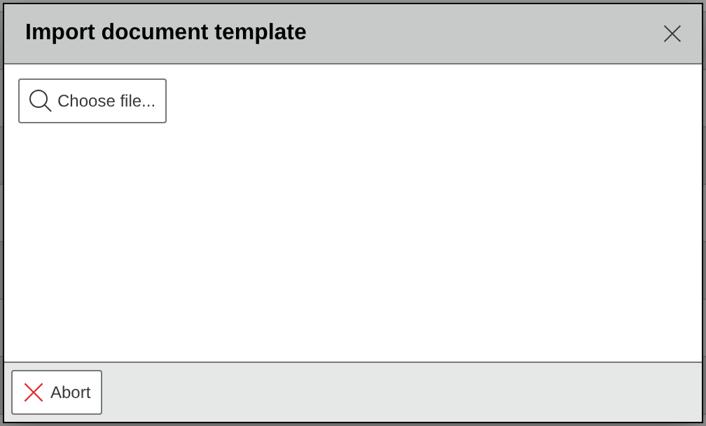 Import document template