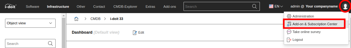 open Add-on & Subscription Centers
