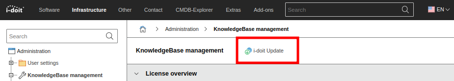 Click on the update button