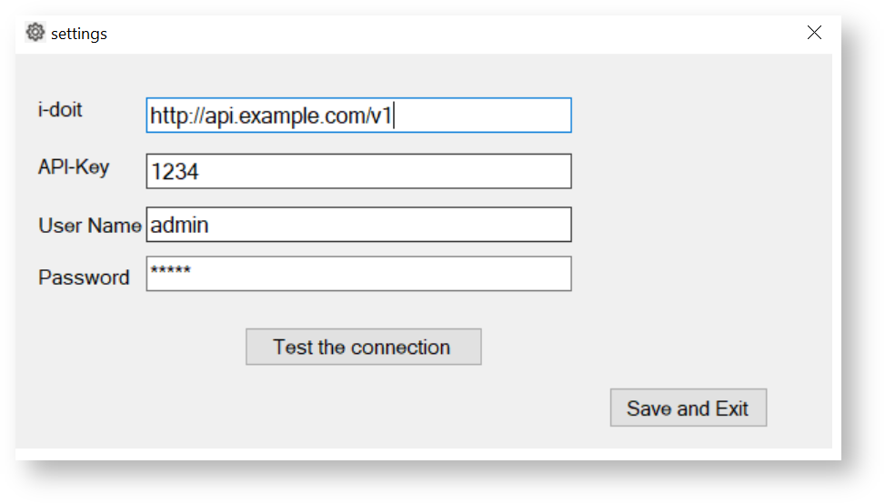 Change and save settings via GUI