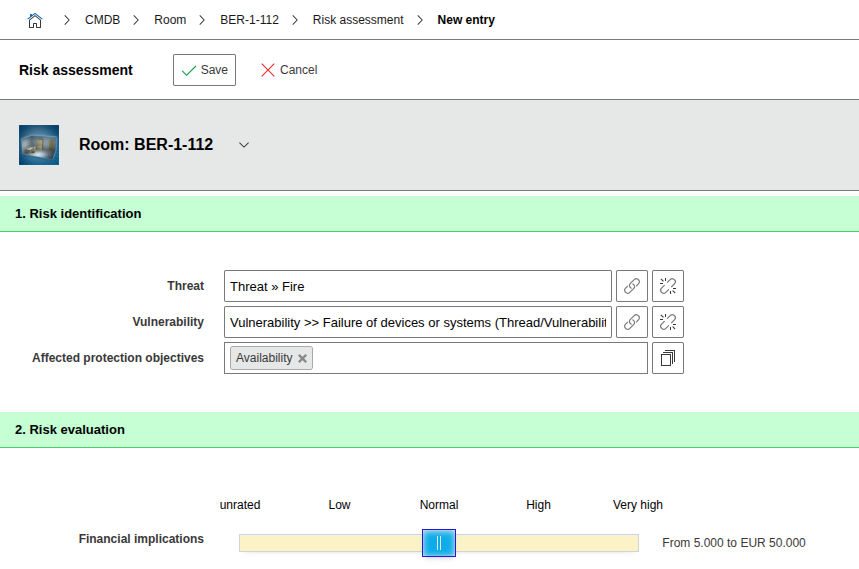 Form - new risk assessment