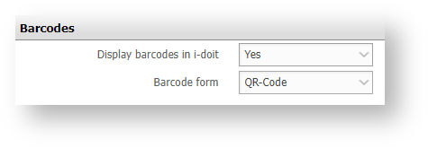Configuration QR code or barcode