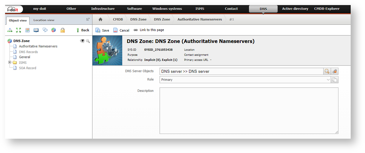 DNS Server Object
