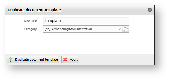 Duplicate Document Templates