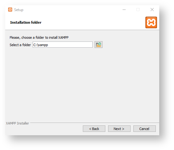 Select install folder