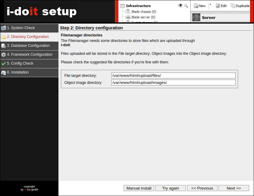Directory configuration
