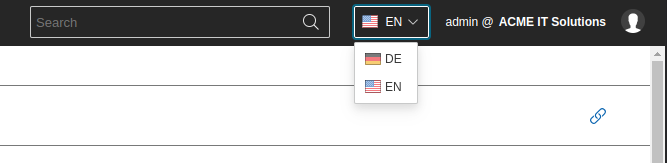Change of Language